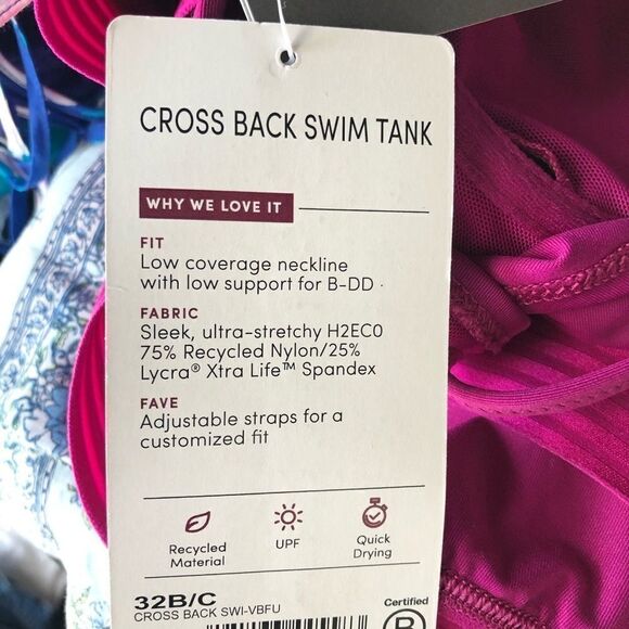 Athleta Cross-Back Blousy Swim Tankini - Picture 7 of 8